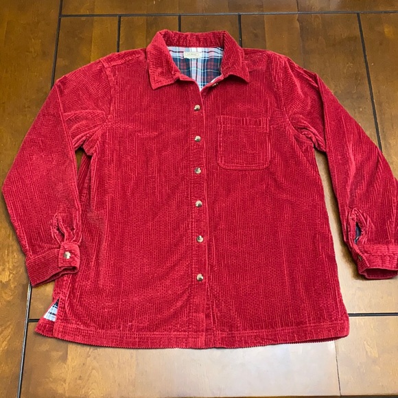 L.L. Bean red corduroy jacket size L/XL